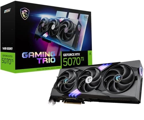 MSI NVIDIA GeForce RTX 5070 Ti 16G GAMING TRIO OC Carte G...