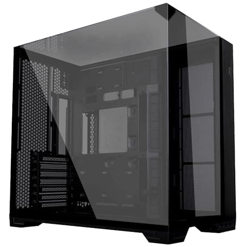 Lian Li O11 Vision Compact ATX Mid-Tower Gaming PC Case - Aluminium & Tempered Glass Black PC Case