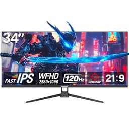 Gawfolk 34-inch Ultra-Wide Gaming Monitor | 21:9 IPS Scre...