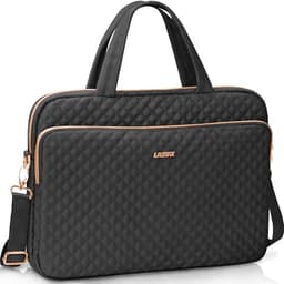 Lausiax Laptop Case Bag 15 15.6 16 inch for Women Men Compatible with 15"/16" MacBook Pro/Air M5/M4/M3/M2/M1, HP OmniBook Pavilion, Surface Laptop, ASUS VivoBook, XPS 15, Lenovo, Acer, Samsung, Black