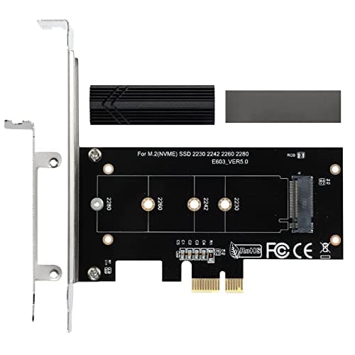 ACTIMED M.2 NVMe to PCIe Adapter, Aluminum Heat Sink, Sup...