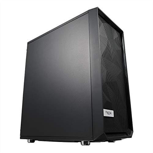 Fractal Design Meshify C - Compact Mid Tower Computer Case - Open ATX Layout- High Performance Airflow/Cooling - 2x Fans included - PSU Shro