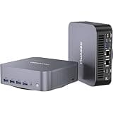 GEEKOM GT13 MAX AI Mini PC Windows 11 Pro,with Intel Core U9-185H (Up to 5.1GHz),16GB DDR5 RAM(Up to 96GB) & 1TB SSD, 4K@120Hz Quad Display/Dual USB4.0/8×USB/ WiFi7/Dual LAN for Gaming/Video Editing