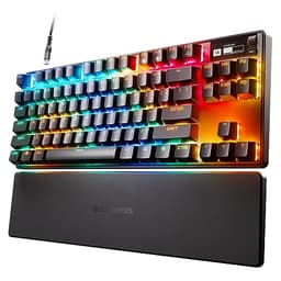 SteelSeries Apex Pro TKL Mechanical Gaming Keyboard – World’s Fastest Keyboard – Adjustable Actuation – Esports Tenkeyless – OLED Screen – RGB – USB-A - German QWERTZ Layout