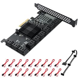 MZHOU 18 Port SATA PCIe Expansion Card
