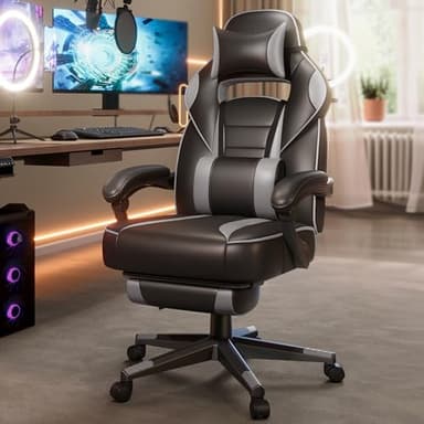 SONGMICS Racing Gaming Chair, Adjustable Office Chair wit...