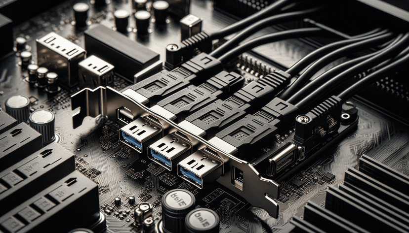 eluteng pcie usb-c vs startech firewire pcie comparison showing multiple expansion cards illustration
