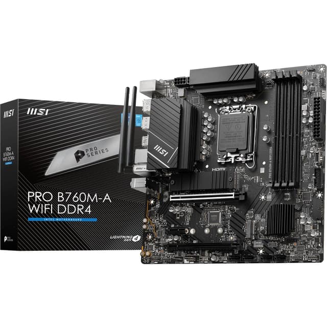 MSI PRO B760M-A WIFI DDR4 Motherboard, Micro-ATX