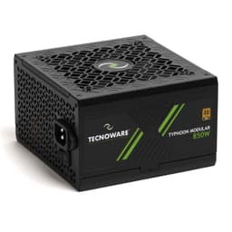Tecnoware Power Supply Typhoon 850W, 80 PLUS Gold, Full Modular, Gaming, Silent 12cm Fan, Japanese 105°C Capacitors, DC-DC Circuit, Flat Cables
