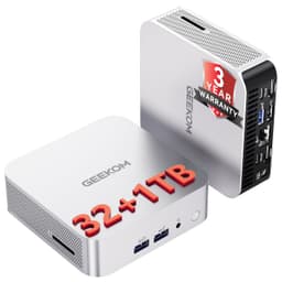 GEEKOM A6 Mini PC Windows 11 Pro, with AMD Ryzen 7 6800H(Beats 4300U/5500U, Up to 4.7GHz), 16GB DDR5 RAM & 1TB SSD, Dual USB4.0 & Dual HDMI Quad Display/WiFi 6E for Video Editing/Gaming/Graphic Design