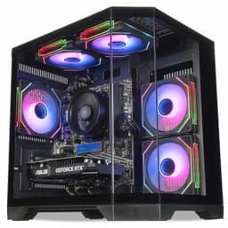 ionz Gaming PC - Desktop Computer, Ryzen 5 5600, NVIDIA RTX 5060,16GB RAM 1TB NVMe SSD, Windows 11, 650W 80+ PSU, WiFi, Black - APEX Mini | Black