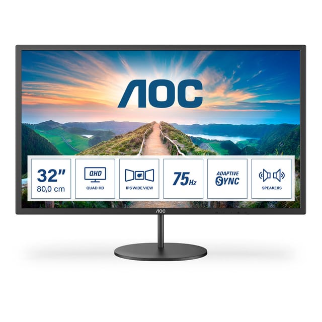AOC Q32V4 32-inch 1440p 75Hz Monitor Review UK 2026