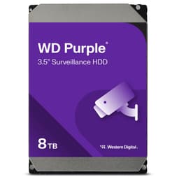 Western Digital WD Purple 8TB Surveillance 3.5" Internal Hard Drive, AllFrame Technology, 180TB/yr, 128MB Cache