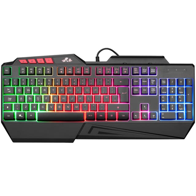 Rii RK202 Gaming Keyboard,LED Rainbow Backlit Light up Ke...