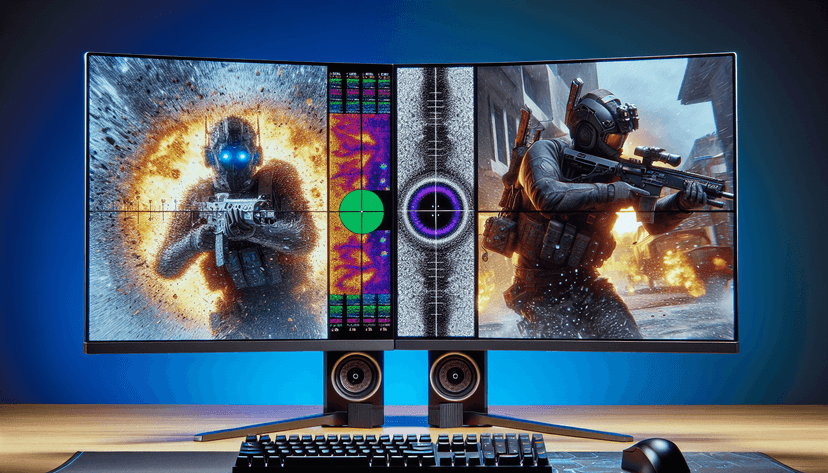 aoc 27g2zne gaming vs koorui g2411p gaming comparison showing multiple gaming monitors side by side illustration