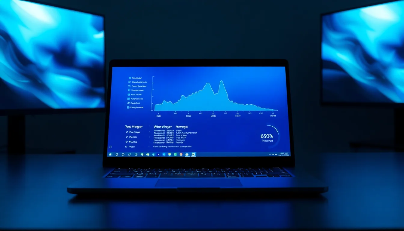 Windows 11 Task Manager showing RAM usage at 80 percent on idle system with no applications running, clean modern monitor display