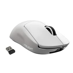 Logitech G PRO X SUPERLIGHT Wireless Gaming Mouse, HERO 25K Sensor, Ultra-light with 63g, 5 Programmable Buttons, 70 hours Battery Life, Zero Additive PTFE Feet, PC/Mac - White