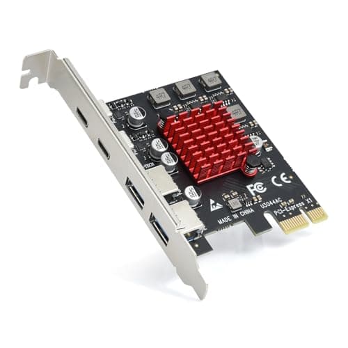 ELUTENG 4 Ports USB 3.2 Gen 1 PCIE Expansion Card(2 USB-A...