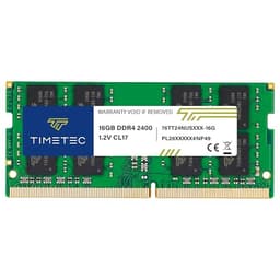 Timetec Premium 16GB DDR4 2400MHz (PC4-2400T) PC4-19200 SODIMM Laptop RAM – 260-Pin 1.2V CL17 Non-ECC Unbuffered Memory Module for Laptop, Notebook, Mini PC, All-in-One