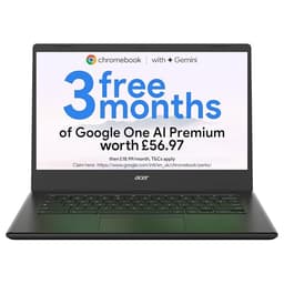 Acer Chromebook 314 CBOA314-1H Laptop - Intel Celeron N4500, 4GB, 64GB eMMC, Integrated Graphics, 14" Full HD, Chrome OS, Black