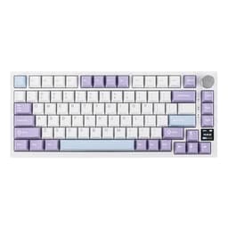EPOMAKER Ajazz AK820 Pro 75% Wireless Mechanical Keyboard with TFT Smart Display&Knob, Gasket-Mounted Gaming Keyboard, BT/2.4GHz/USB-C Wired (Purple, Flying Fish Switch)