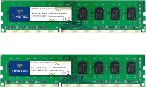 Timetec 16GB KIT(2x8GB) DDR3 1600MHz (DDR3-1600) PC3-1280...