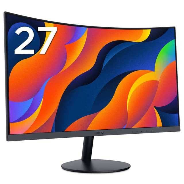KOORUI 27 Inch Curved Computer Monitor- Full HD 1080P 144...
