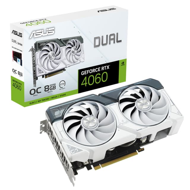 ASUS GeForce RTX 4060 DUAL EVO 8G OC WHITE Gaming Graphic...